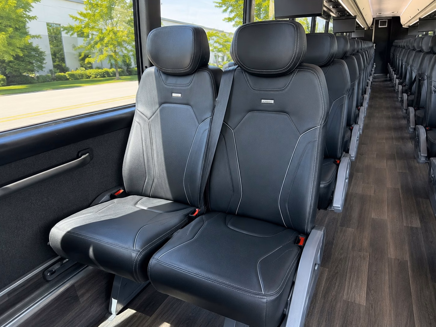 56 passenger charter bus interior
