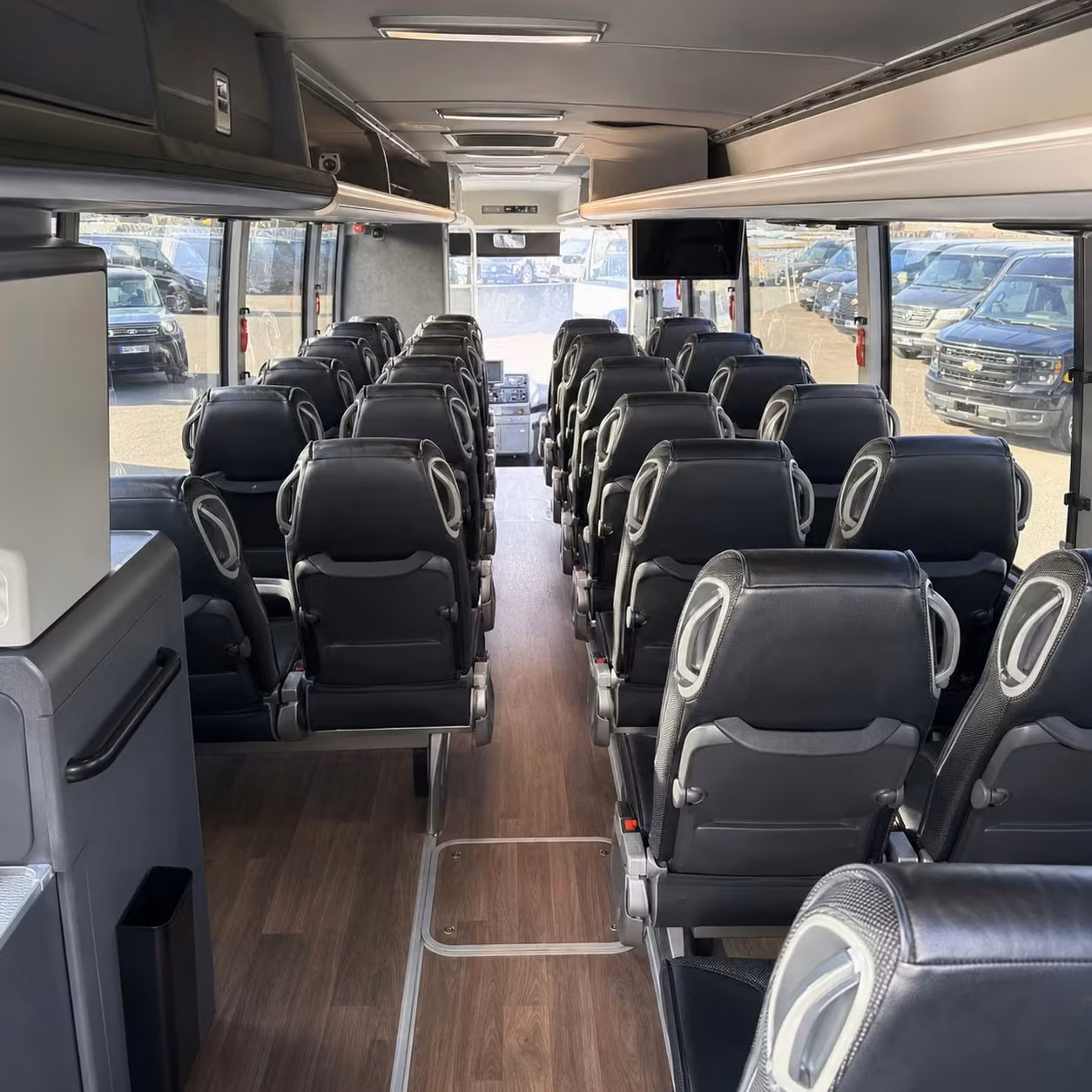 minneapolis charter bus rental inside