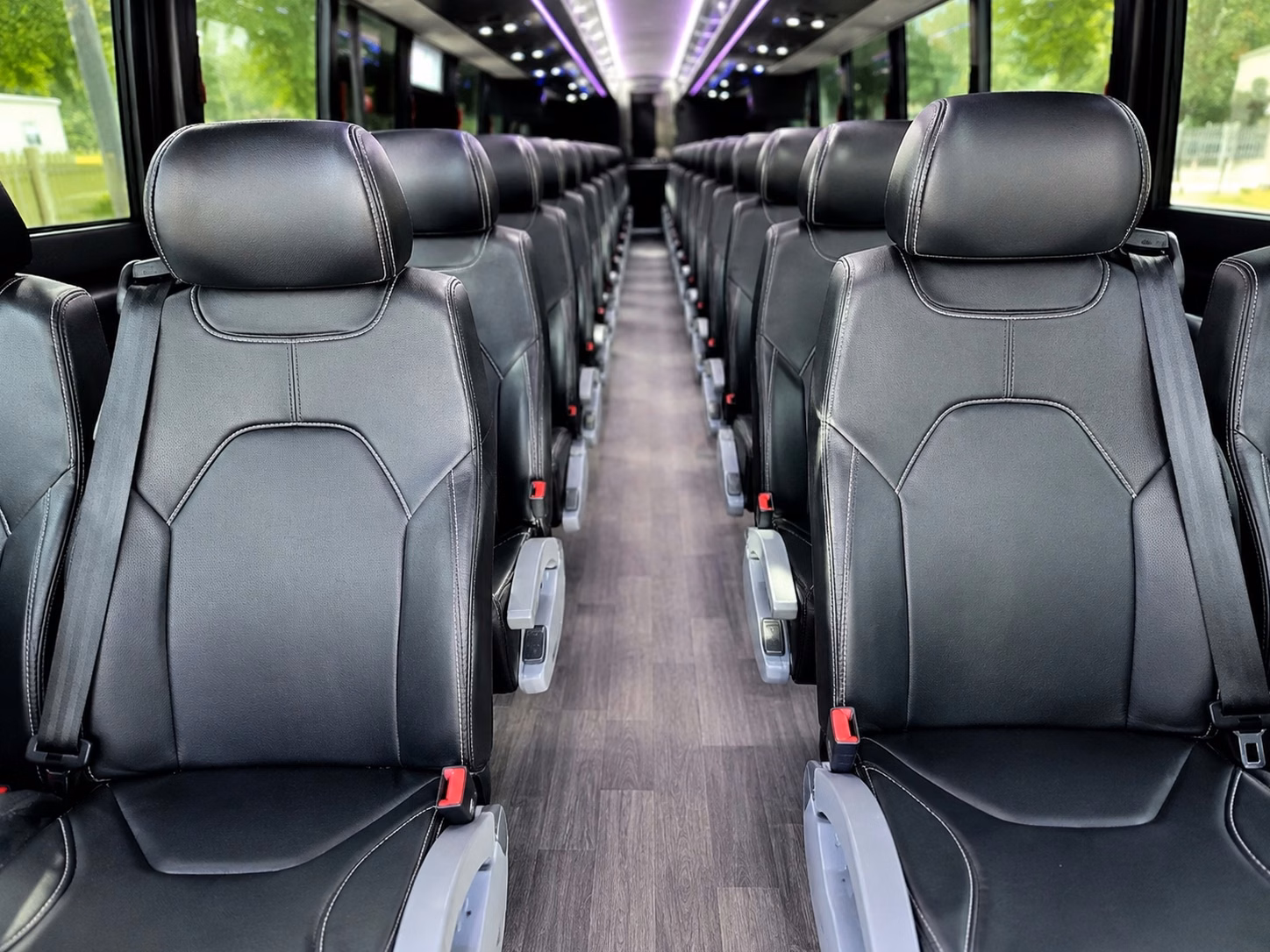 minneapolis charter bus rental interior